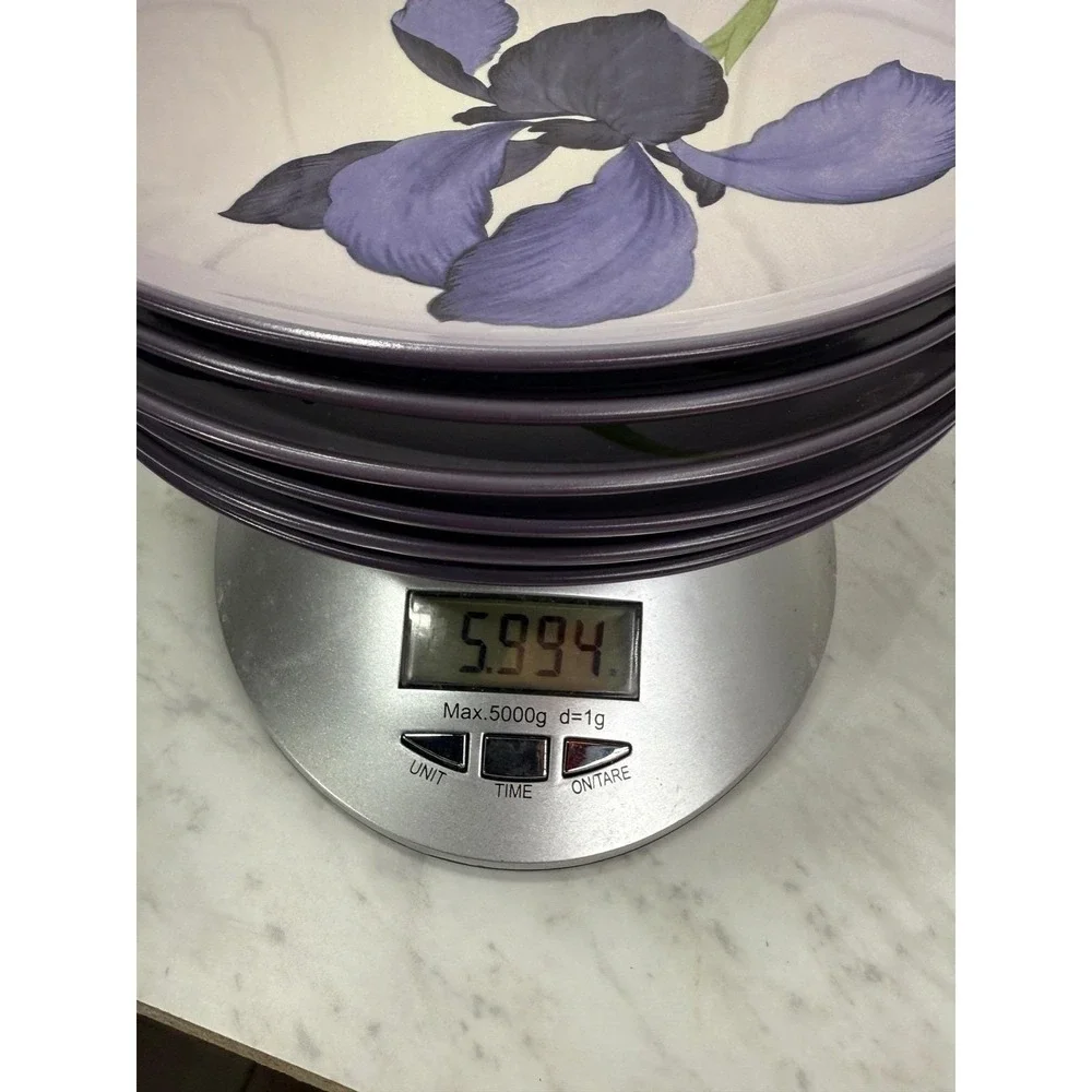 Noritake Colorwave Purple Iris Accent Salad Plates Set of 6 Stoneware 8486